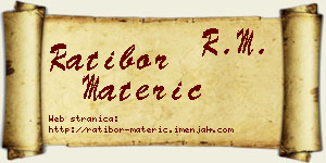 Ratibor Materić vizit kartica